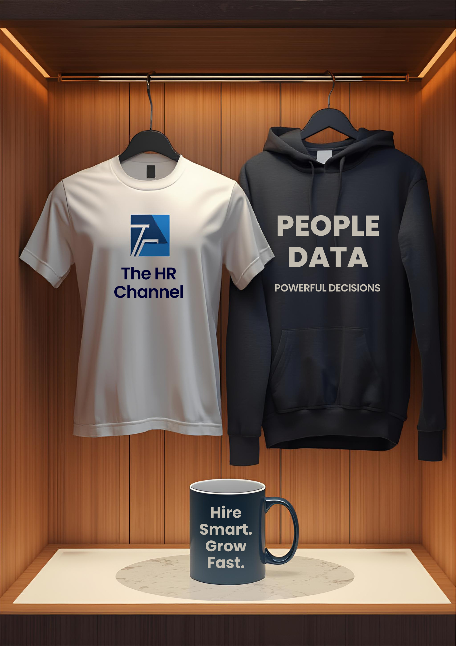 Stylish Store Shelf with Warm Wood Accents - The HR Channel